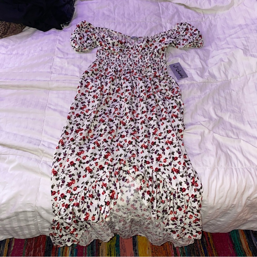 Floral Cottagecore Style Hi Lo Off Shoulder Dress Size L